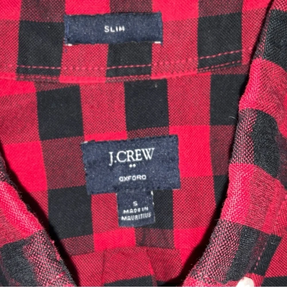 🪓 J.Crew Men’s Plaid Shirt M 🔴 Black & Red Lumberjack Flannel‎ Vibes